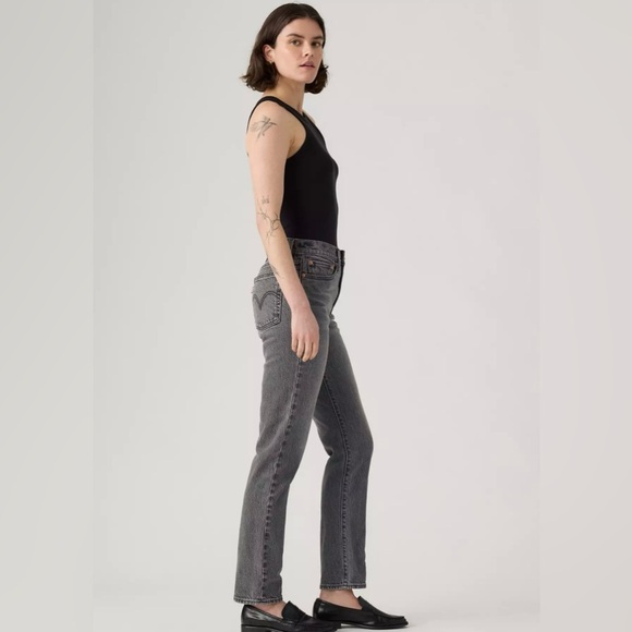 Levi's|Women’s Wedgie Slim Dark Gray Straight Jeans,high waist•••size 26,staple - Picture 4 of 16
